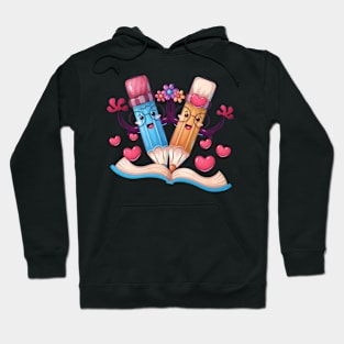 Cute pencils Valentines day Hoodie